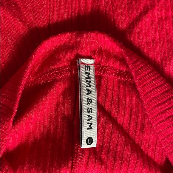 Red Ribbed Bodysuit - Picture 3 of 4